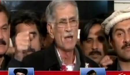 Pervez Khattak Media Talk After PTI's Success in Senate Elections - 6th March 2015