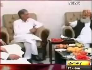 Pervez Khattak Silent Meeting with Fazal-ur-Rehman. What is the Real Story?