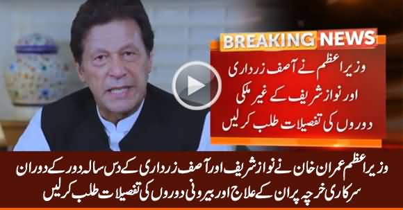 PM Imran Khan Seeks Details of Zardari, Nawaz' Treatment & International Trips