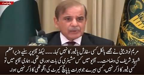 PM Shahbaz Sharif's response on his leaked audios