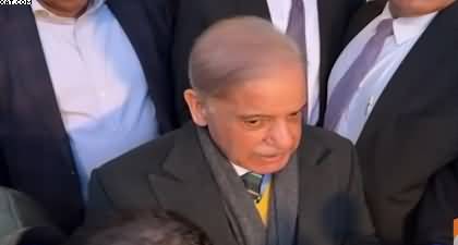 PM Shehbaz Sharif interacts with journalists in London