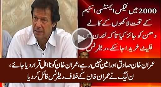 PMLN Files Reference Against Imran Khan To Get Him Disqualified