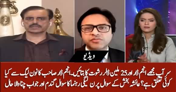 PMLN Leader Distraught And Has No Clue Of Ayesha Bakhsh's Question Regarding Anjum Dar