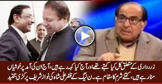 PMLN Zafar Ali Shah Criticizing Nawaz Sharif on His U-Turn About Zardari