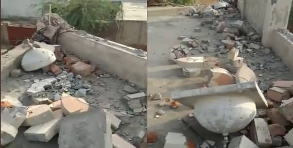 Police Demolished Minarets of An Ahmadi Mosque in Chak 84 GB, Faisalabad