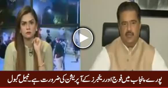 Poore Punjab Mein Fauj Aur Rangers Ke Operation Ki Zarorat Hai - Nabil Gabol