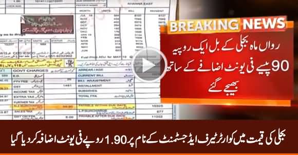 Power Tariff Increased by Rs 1.90 Per Unit, Included in Current Month Bills