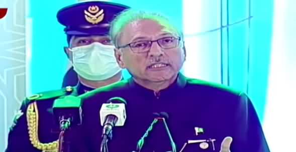 President Arif Alvi Addresses Flag Hoisting Ceremony Held at President House