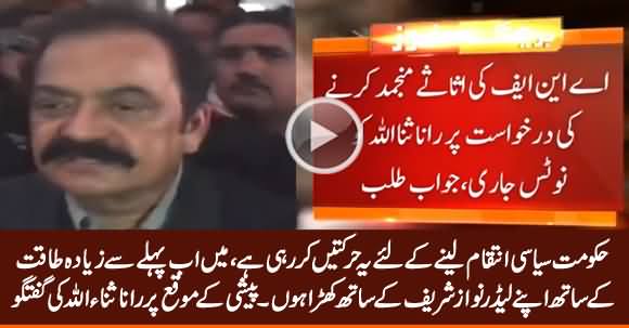 PTI Govt Is Doing Political Victimization - Rana Sanaullah Media Talk