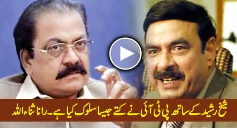 PTI Has Treated Sheikh Rasheed Like a Dog and He is Still Stick with PTI - Rana Sanaullah