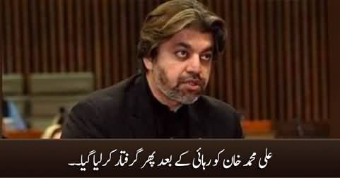 PTI leader Ali Muhammad Khan re-arrested after being released