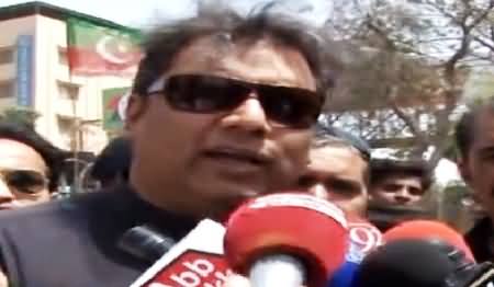 PTI Leader Ali Zaidi Warns MQM Don't Try to Spoil PTI Jalsa Today in Karachi