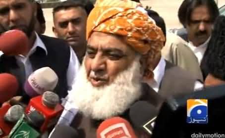 PTI Members Will Be Considered As Strangers In the Parliament Today - Molana Fazl-ur-Rehman
