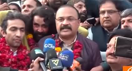 PTI MNA Aamir Dogar's media talk after getting released
