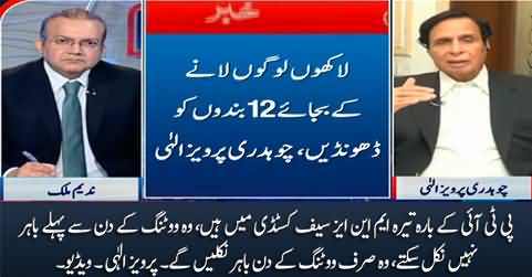 PTI's 12, 13 MNAs are hidden in some safe custody, they will come out only on voting day - Pervez Elahi