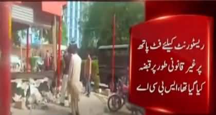 PTI's Khurram Sher Zaman’s restaurant demolished by SBCA in Karachi