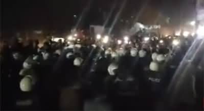 PTI Workers Clash with Police: Tension Erupts Outside Adiala Jail