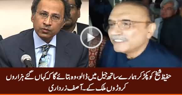 Put Hafeez Sheikh in Jail With Us, He Will Tell Where Is The Looted Money - Asif Zardari