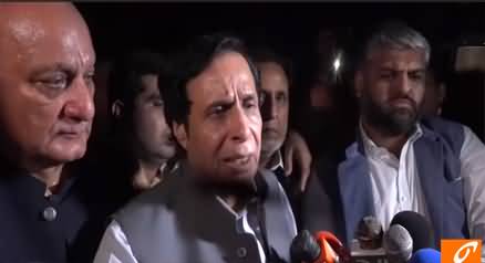 Raja Basharat and Pervez Elahi's media talk outside Supreme Court registry