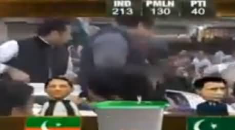 Rana Mashood Celebrating PMLN Win in Advance And Distributing Suparis