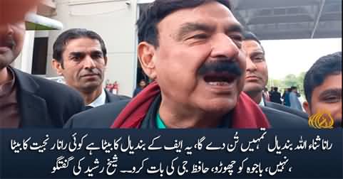 Rana Sanaullah! Bandial Tumhein Tun De Ga .... Bajwa Ko Choro Hafiz Ji Ki Baat Karo - Sheikh Rasheed