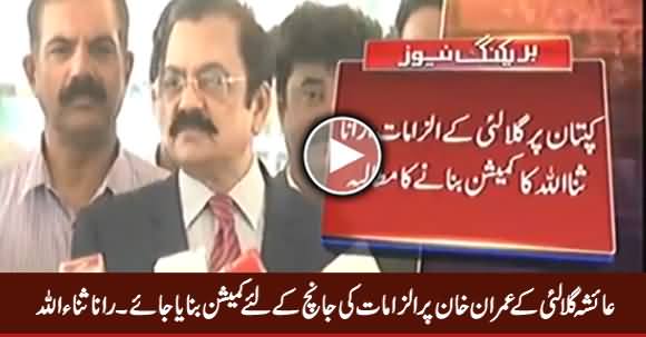 Rana Sanaullah Demands Commission on Ayesha Gulalai's Allegations Against Imran Khan