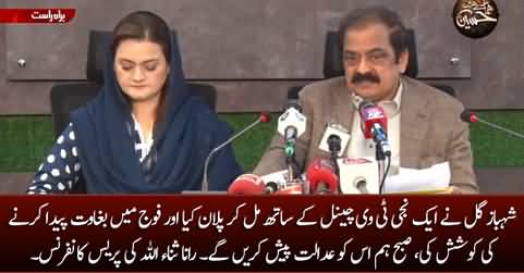 Rana Sanaullah's press conference on Shehbaz Gill's arrest