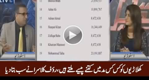 Rauf Klasra Reveals The Facts & Figures How Much Money Pakistani Players Are Earning