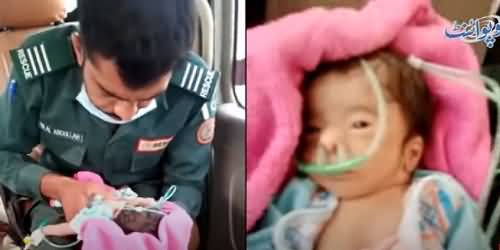 Rescue 1122 Official Saves Life of A New Born Baby By Doing 'CPR' on Time
