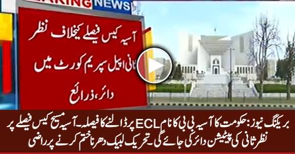 Breaking News: Review Petition Against Asia Bibi's Acquittal Filed in Supreme Court