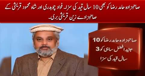 Sahibzada Hamid Raza sentenced to 10 years in jail, Fawad Chaudhry acquitted