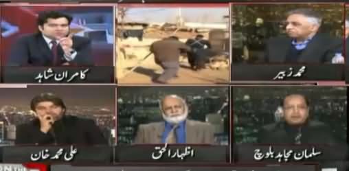 Salman Baloch Badly Shouting on Muhammad Zubair For Calling MQM Workers As Terrorists