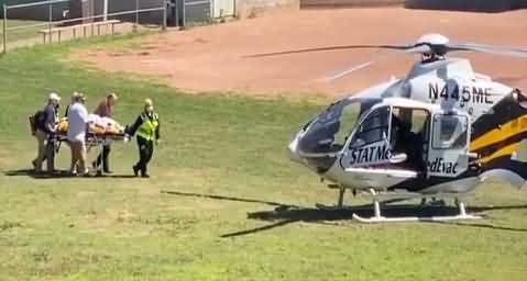 Salman Rushdie loaded onto Medevac after he injured in attack