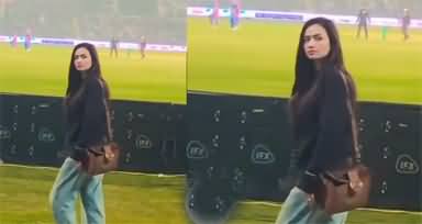 Sana Javed faces the taunts of the crowd in Stadium during PSL 9 match