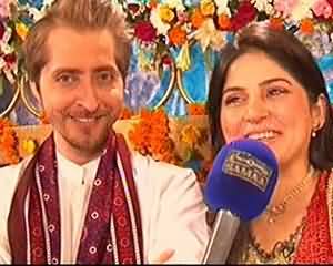 Sanam Baloch and her husband Abdullah first interview on SamaaTV