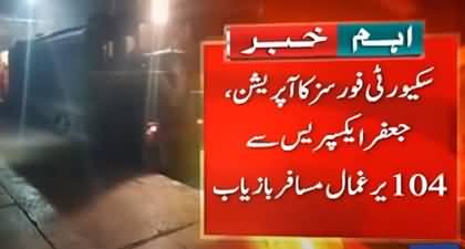 Security forces successfully freed 104 hostages from Jaffar Express