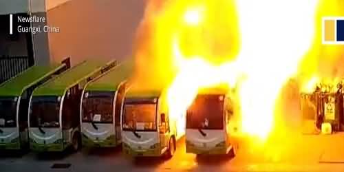See How Four Electric Buses Bursts into Flames One By One in China?