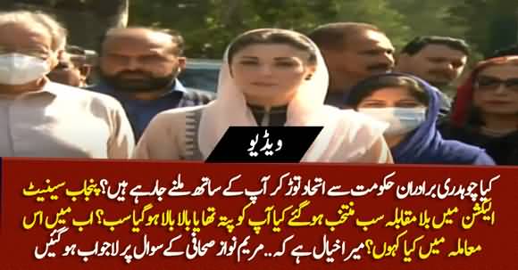 Senators Elected Unopposed In Punjab, Were You Aware Of It? Listen Maryam Nawaz's Reply