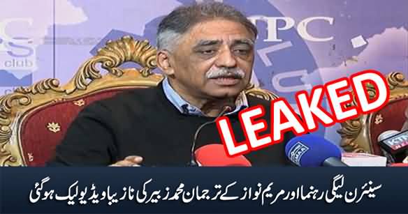 Senior PMLN Leader Muhammad Zubair's Video Leaked on Social Media