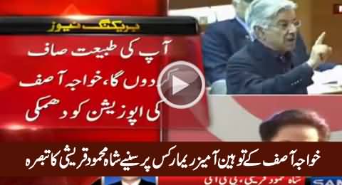 Shah Mehmood Qureshi Response on Khawaja Asif's Remarks About Shireen Mazari