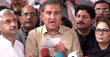 Shah Mehmood Qureshi shares the timing and route of PTI's today's rally