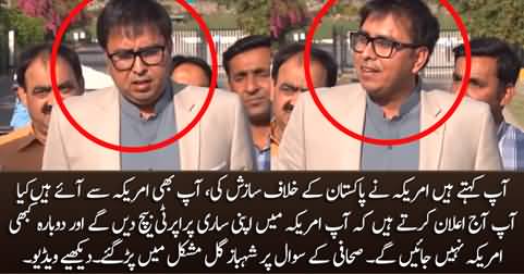 Shahbaz Gill in trouble when journalist asks him to boycott America