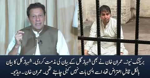 Shahbaz Gill's statement was objectionable, he should not have said that - Imran Khan