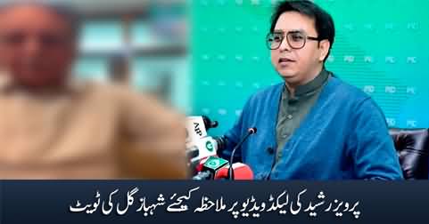 Shahbaz Gill's tweet on Pervez Rasheed's leaked video