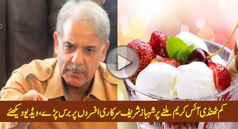 Shahbaz Sharif Got Angry on Officers Due to Serving Melted Ice Cream