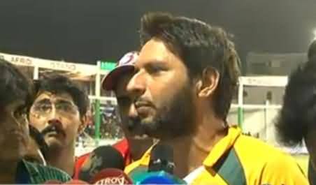 Shahid Afridi Plays Cricket Match For IDPs and Gives an Advice to PMLN Govt