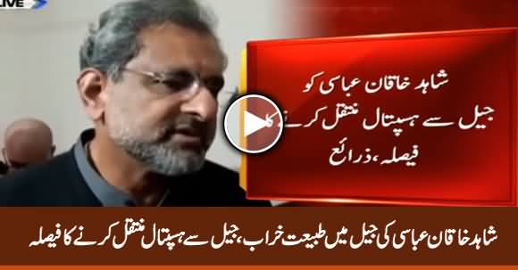 Shahid Khaqan Abbasi's Health Deteriorates in Adiyala Jail, Govt Decides to Shift Him to Hospital