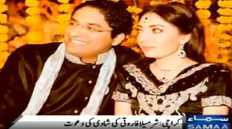 Sharmeela Farooqi Distributing Her Wedding Invitation Cards In Sindh Assembly