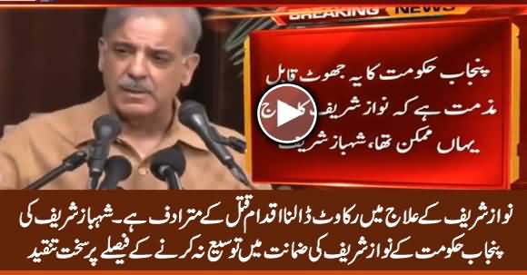 Shehbaz Sharif Bashing Punjab Govt on Rejecting Nawaz Sharif's Bail Extension Plea