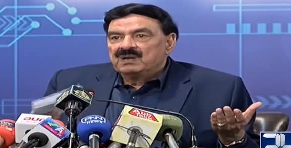 Sheikh Rasheed Ahmad's Press Conference on Banned Outfit Issue